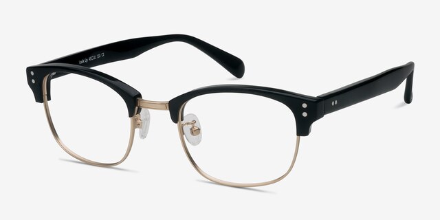 Look Up Black AcetateEyeglass Frames from EyeBuyDirect, Angle View