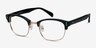 Look Up Black AcetateEyeglass Frames from EyeBuyDirect, Angle View