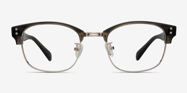 Look Up Clear Gray AcetateEyeglass Frames from EyeBuyDirect, Front View