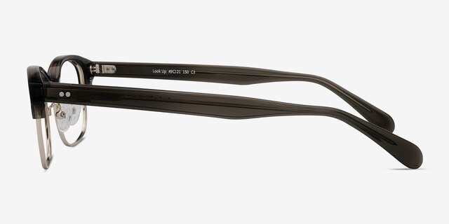 Look Up Clear Gray AcetateEyeglass Frames from EyeBuyDirect, Side View
