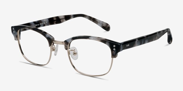 Look Up Gray AcetateEyeglass Frames from EyeBuyDirect, Angle View