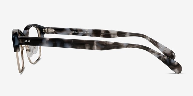 Look Up Gray AcetateEyeglass Frames from EyeBuyDirect, Side View