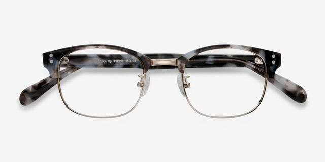 Look Up Gray AcetateEyeglass Frames from EyeBuyDirect, Closed View