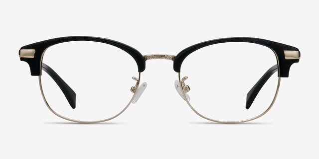 Kinjin Black Acetate-metalEyeglass Frames from EyeBuyDirect, Front View