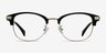 Kinjin Black Acetate-metalEyeglass Frames from EyeBuyDirect, Front View