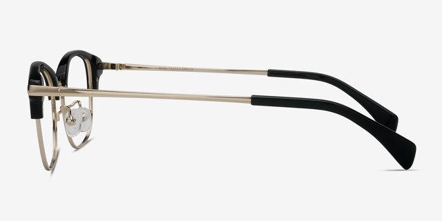 Kinjin Black Acetate-metalEyeglass Frames from EyeBuyDirect, Side View