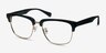 Arcade Black AcetateEyeglass Frames from EyeBuyDirect, Angle View