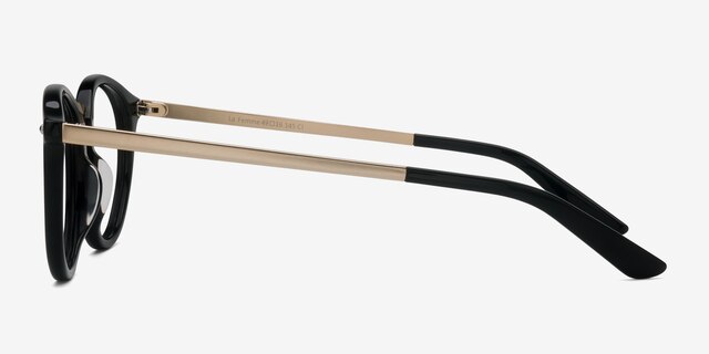 La Femme Noir AcétateMontures de lunettes de vue d'EyeBuyDirect, Vue de Côté