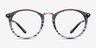 La Femme Gray Striped Acetate-metalEyeglass Frames from EyeBuyDirect, Front View