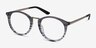 La Femme Gray Striped Acetate-metalEyeglass Frames from EyeBuyDirect, Angle View
