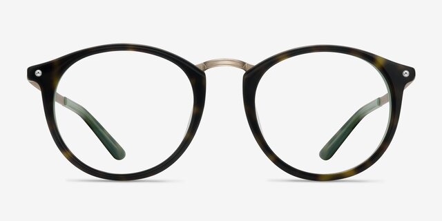 La Femme Tortoise Green AcétateMontures de lunettes de vue d'EyeBuyDirect, Vue de Face