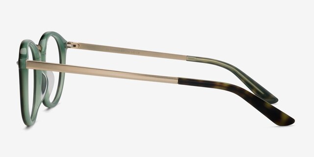 La Femme Tortoise Green AcétateMontures de lunettes de vue d'EyeBuyDirect, Vue de Côté