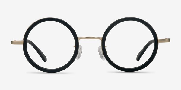 Roaring Black Acetate-metal Eyeglass Frames