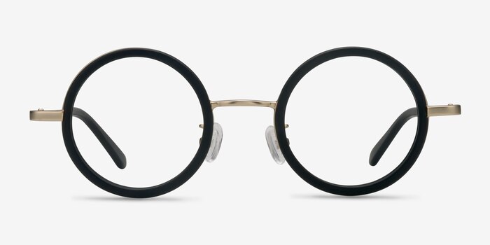 Roaring Noir Acetate-metal Montures de lunettes de vue d'EyeBuyDirect