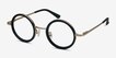 Roaring Black Acetate, MetalEyeglass Frames from EyeBuyDirect, Angle View