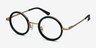 Roaring Noir Acetate-metalMontures de lunettes de vue d'EyeBuyDirect, Vue d'Angle