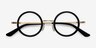 Roaring Noir Acetate-metalMontures de lunettes de vue d'EyeBuyDirect, Vue Rapprochée