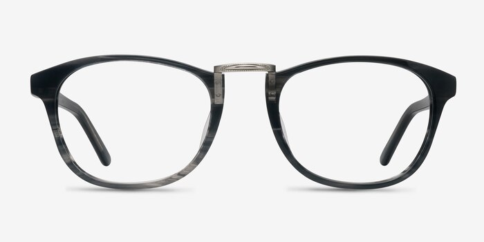 Tomorrow Gray Striped Acetate Eyeglass Frames from EyeBuyDirect