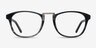 Tomorrow Gray Striped AcetateEyeglass Frames from EyeBuyDirect, Front View