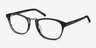 Tomorrow Gray Striped AcetateEyeglass Frames from EyeBuyDirect, Angle View