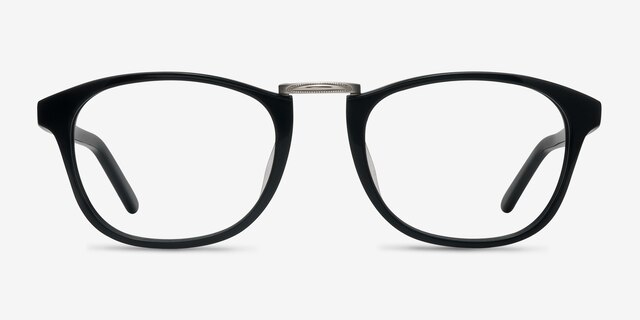 Tomorrow Black AcetateEyeglass Frames from EyeBuyDirect, Front View