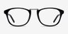 Tomorrow Black AcetateEyeglass Frames from EyeBuyDirect, Front View
