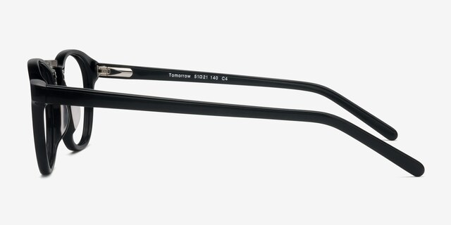 Tomorrow Black AcetateEyeglass Frames from EyeBuyDirect, Side View