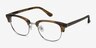 Bansai Brown Striped AcetateEyeglass Frames from EyeBuyDirect, Angle View
