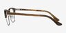 Bansai Brown Striped AcetateEyeglass Frames from EyeBuyDirect, Side View
