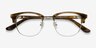 Bansai Brown Striped AcetateEyeglass Frames from EyeBuyDirect, Closed View