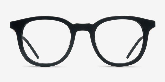 Vendome Matte Black AcetateEyeglass Frames from EyeBuyDirect, Front View