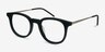 Vendome Matte Black AcetateEyeglass Frames from EyeBuyDirect, Angle View