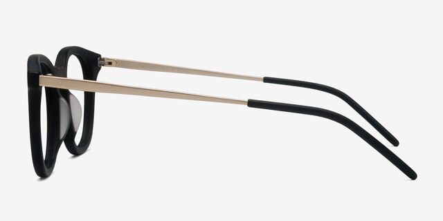 Vendome Matte Black AcetateEyeglass Frames from EyeBuyDirect, Side View