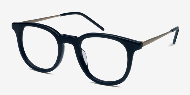 Vendome Navy AcetateEyeglass Frames from EyeBuyDirect, Angle View