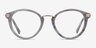 Yuke Light Gray Acetate-metalEyeglass Frames from EyeBuyDirect, Front View