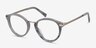 Yuke Light Gray Acetate-metalEyeglass Frames from EyeBuyDirect, Angle View