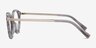 Yuke Light Gray Acetate-metalEyeglass Frames from EyeBuyDirect, Side View