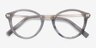 Yuke Light Gray Acetate-metalEyeglass Frames from EyeBuyDirect, Closed View