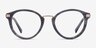 Yuke Gris foncé Acetate-metalMontures de lunettes de vue d'EyeBuyDirect, Vue de Face