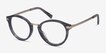 Yuke Dark Gray Acetate, MetalEyeglass Frames from EyeBuyDirect, Angle View