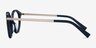 Yuke Dark Cerulean AcetateEyeglass Frames from EyeBuyDirect, Side View