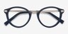 Yuke Dark Cerulean AcetateEyeglass Frames from EyeBuyDirect, Closed View