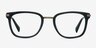 Audacity Black AcetateEyeglass Frames from EyeBuyDirect, Front View