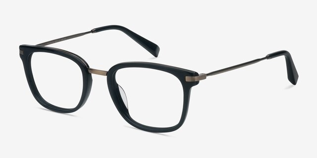 Audacity Black AcetateEyeglass Frames from EyeBuyDirect, Angle View