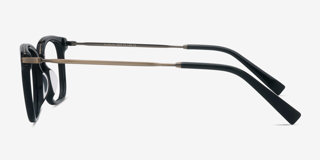 Audacity Black AcetateEyeglass Frames from EyeBuyDirect, Side View