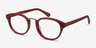 Micor Red AcetateEyeglass Frames from EyeBuyDirect, Angle View