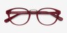 Micor Red AcetateEyeglass Frames from EyeBuyDirect, Closed View