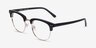 Borderline Black Acetate-metalEyeglass Frames from EyeBuyDirect, Angle View