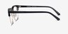 Borderline Black Acetate-metalEyeglass Frames from EyeBuyDirect, Side View