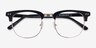 Borderline Black Acetate-metalEyeglass Frames from EyeBuyDirect, Closed View